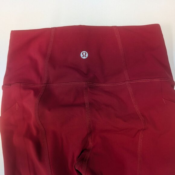 Lululemon Pace Rival High-Rise Crop 22" Dark Red (First Release) Sz 2 *Free Tote - Picture 8 of 14